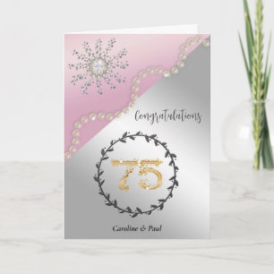 Freunden zum 75. Hochzeitstag gratulieren Karte