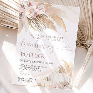 Freundes-Dankeschön-Dinnerparty Erntedank Herbst Einladung