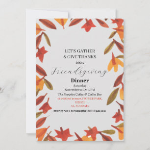Freundes-Dankfest Erntedankfest Dinner Herbst Einladung