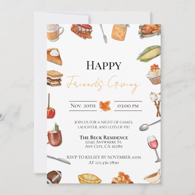 Freundes-Einladung zum Geben Einladung (Vorderseite)