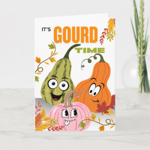 Freundes-Friendsgiving-Kürbis-Schwingungen Karte