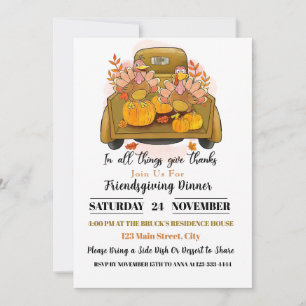 Freundesdankfest-Einladung zum Abendessen Einladung