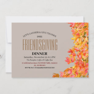 Freundesdankfest Erntedankfest Dinner Herbst Einladung