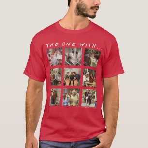 Freundesgruppe Schieße den einen mit Charakter-Pan T-Shirt