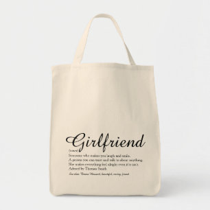 Freundin Definition Elegantes Skript Chic Tragetasche