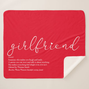 Freundin Definition Liebe Herz Chic Schrift Rot Sherpadecke