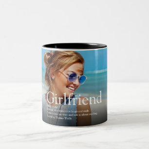 Freundin Definition Modern Lustiges Foto Zweifarbige Tasse