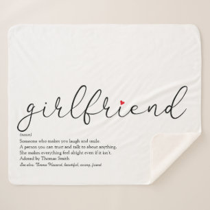 Freundin Definition Rot Herz Chic Schrift Sherpadecke