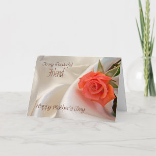 Freundin, eine Mutterkarte mit rosa Rosa Karte