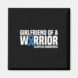 Freundin eines Warrior Blue Ribbon Alopecia Aware Magnet
