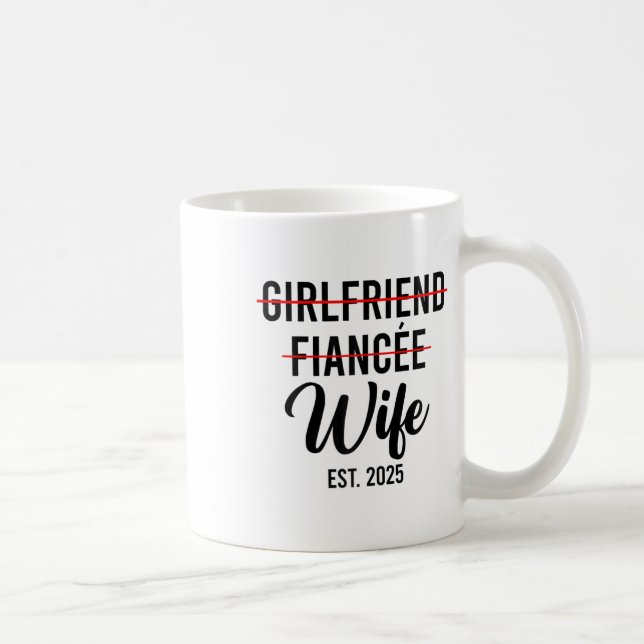Freundin Fiancee Ehefrau Hochzeit Verheiratet Groo Kaffeetasse (Rechts)