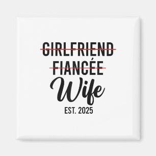 Freundin Fiancee Ehefrau Hochzeit Verheiratet Groo Magnet