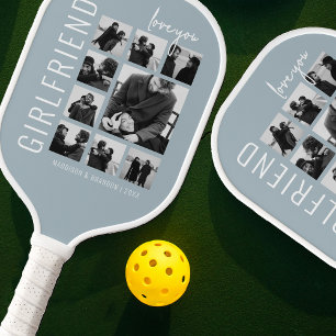 Freundin Liebe FotoCollage Pickleball Schläger