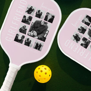 Freundin   Liebst du   Fotocollage Pickleball Schläger