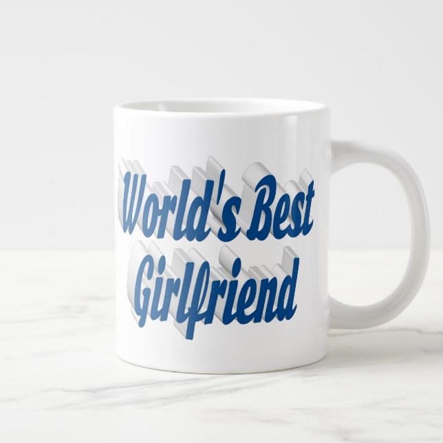 Freundin mit Halbtypografie Jumbo-Tasse (Rechts)