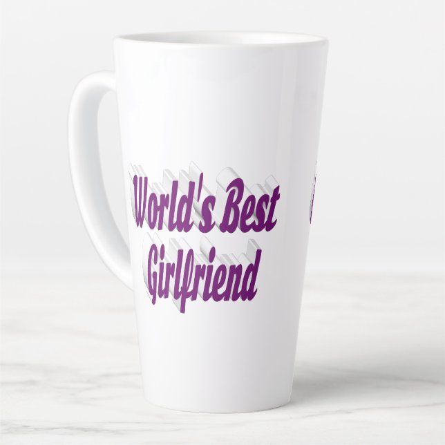 Freundin mit lila Typografie Milchtasse (Linke Ecke)