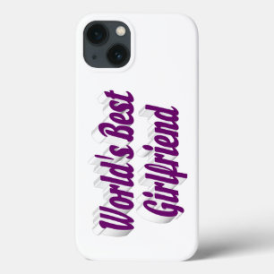 Freundin mit violetter Typografie Case-Mate iPhone Hülle