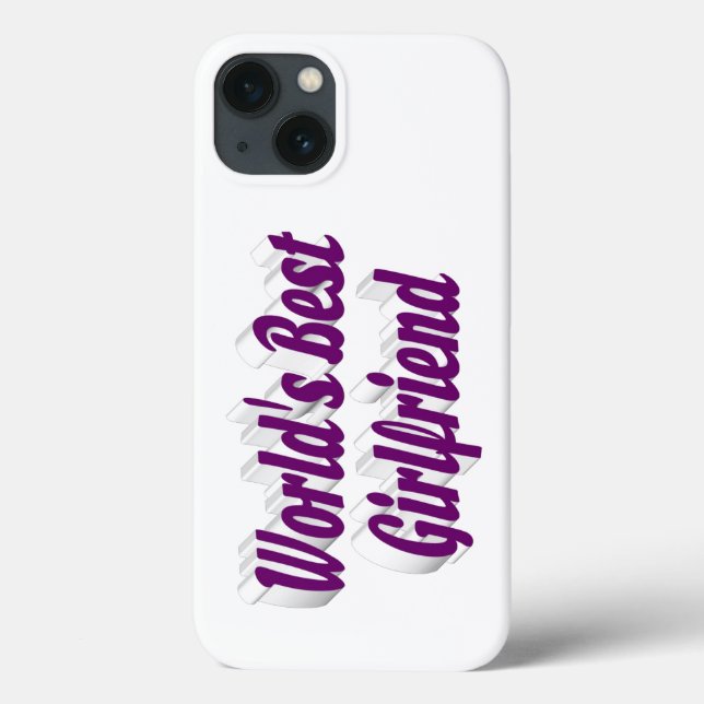 Freundin mit violetter Typografie Case-Mate iPhone Hülle (Rückseite)
