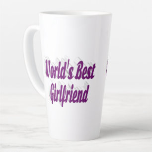 Freundin mit violetter Typografie Milchtasse