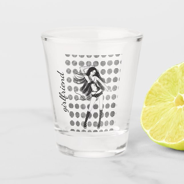 Freundin Schnapsglas (Vorderseite)