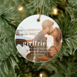 Freundin   Sentimental Foto Keepake Weihnachten Keramik Ornament