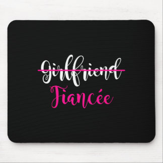 Freundin Verlobte Shirt Verlobungsparty Paar T-Shi Mousepad