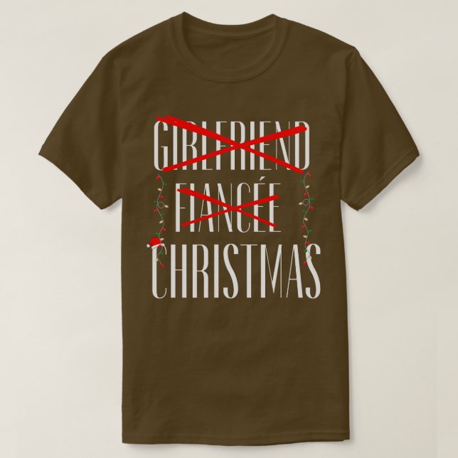 Freundin Verlobte Weihnachten T-Shirt (Design vorne)
