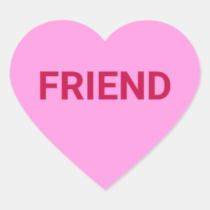 Freundinnen individuelle Nachricht Valentinstag Sp Herz-Aufkleber