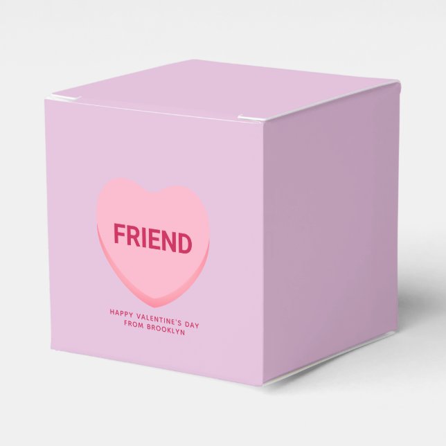Freundinnen lila rosa Gespräch Herz Valentine Geschenkschachtel (Vorderseite)