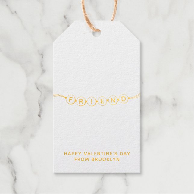 Freundinnen niedlich Freundschaft Armband Valentin Geschenkanhänger (Vorderseite)