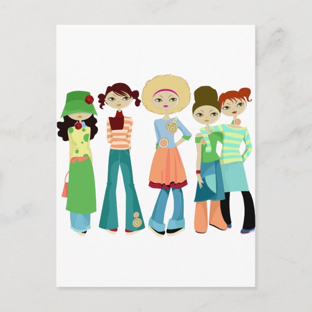 Freundinnen Postkarte (Vorderseite)