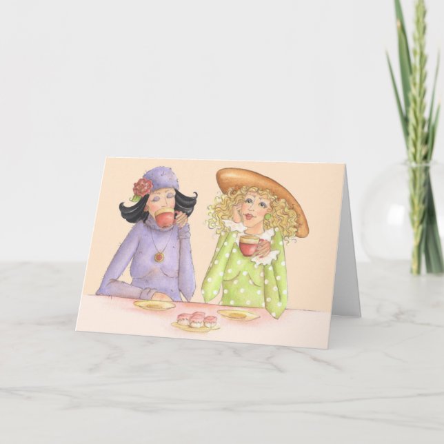 Freundinnen sind Schwestern - Grußkarte Karte (Vorderseite)