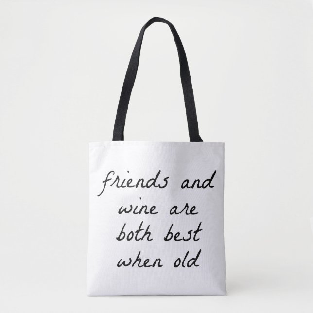 Freundinnen und Winzer Schultertasche (Vorderseite)