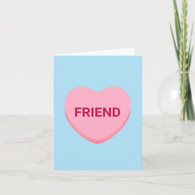 Freundlich blauer rosa Gespräch Herz Valentine (Vorderseite)
