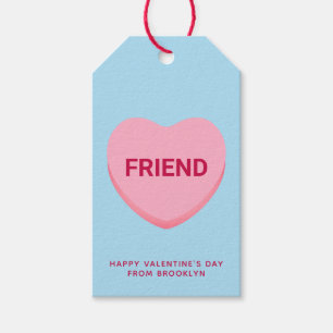 Freundlich blauer rosa Gespräch Herz Valentine Geschenkanhänger
