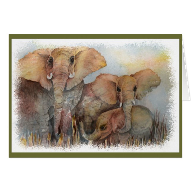 FREUNDLICH ELEPHANT FAMILY (Vorderseite (Horizontal))