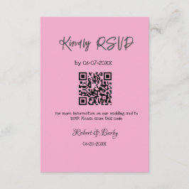 freundlich Hochzeit RSVP Scan QR-Code einfach mode Begleitkarte