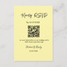 freundlich Hochzeit RSVP Scan QR-Code einfach mode Begleitkarte