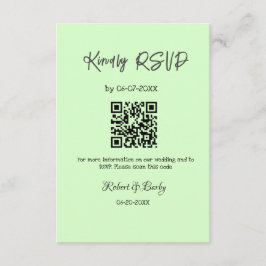 freundlich Hochzeit RSVP Scan QR-Code einfach mode Begleitkarte