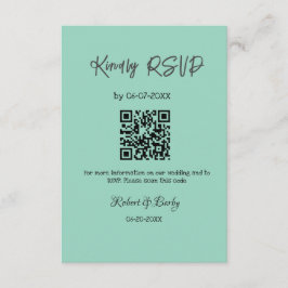 freundlich Hochzeit RSVP Scan QR-Code einfach mode Begleitkarte