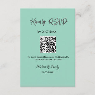 freundlich Hochzeit RSVP Scan QR-Code einfach mode Begleitkarte