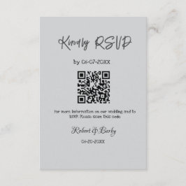 freundlich Hochzeit RSVP Scan QR-Code einfach mode Begleitkarte