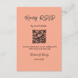 freundlich Hochzeit RSVP Scan QR-Code einfach mode Begleitkarte