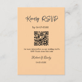 freundlich Hochzeit RSVP Scan QR-Code einfach mode Begleitkarte