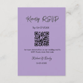 freundlich Hochzeit RSVP Scan QR-Code einfach mode Begleitkarte