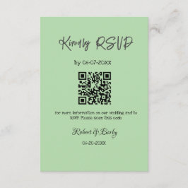 freundlich Hochzeit RSVP Scan QR-Code einfach mode Begleitkarte
