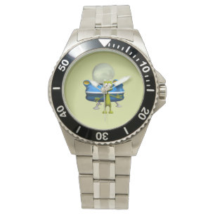 Freundliche Alien Armbanduhr