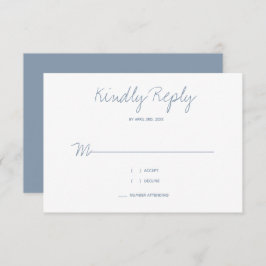 Freundliche Antwort Typografie Dusty Blue Wedding