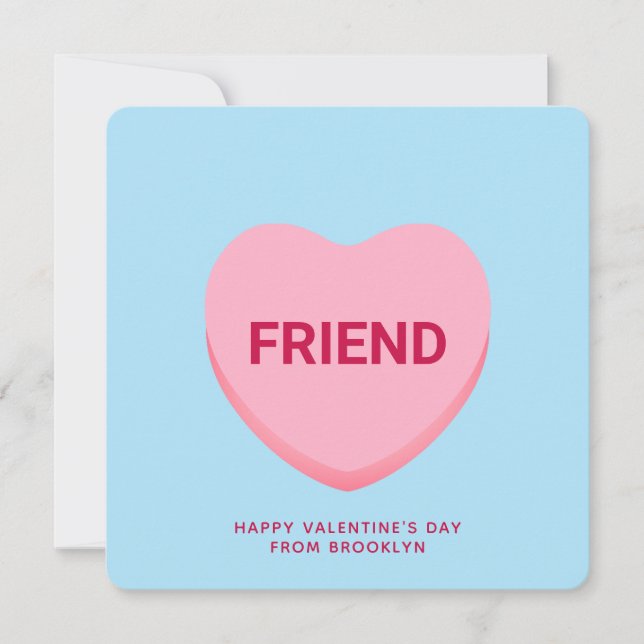Freundliche blaue Konversation Herzstück Valentine (Vorderseite)