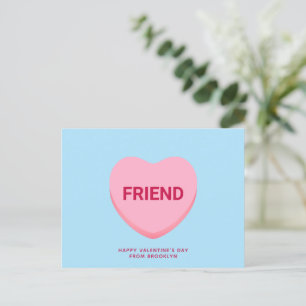 Freundliche blaue Konversation Herzstück Valentins Postkarte